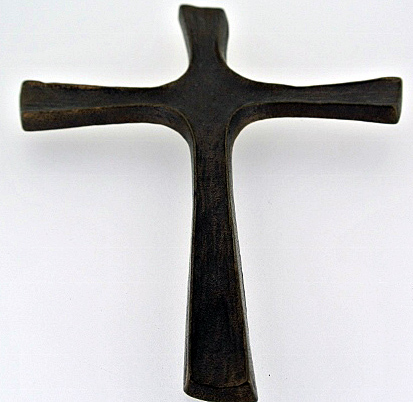 Kruis brons moderne vormgeving 12 cm.