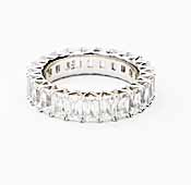 DIAMONFIRE zilveren ring  met zirkonia's  alliance model. 814.0013
