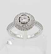 DIAMONFIRE  zilveren ring entourage zirkonia 814.0019
