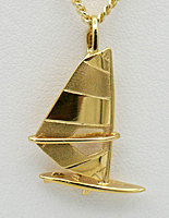 Gouden ketting  hanger surfplank