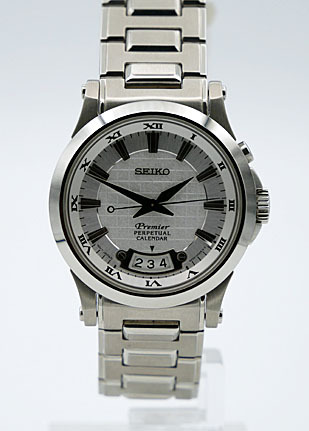SEIKO Premier horloge Perpetual  calendar  staal met stalen band  model SNQ 001 P1