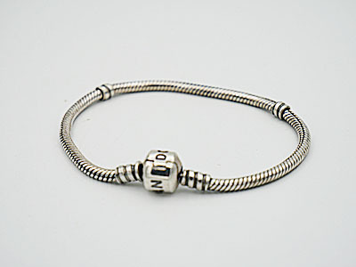 weduwnaar wandelen Christus PANDORA armband zilver snake chain met originele Pandora ton sluiting 18  cm. - DulaC Art