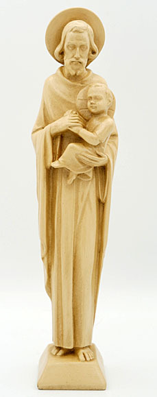 Heiligenbeeld H.Jozef met Kindje gips  26 cm. model 80 Gebr.v.Paridon Amsterdam