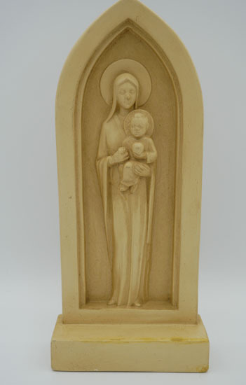 Heiligenbeeld Maria met Kindje ; plaquette  staand/ hangend model Gebr.v.Paridon model 367