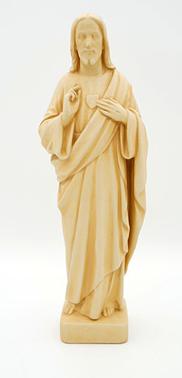 Heiligenbeeld H.Hart gips Gebr.van Paridon Amsterdam model 155 crème kleur