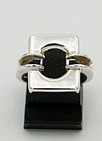 Zilveren ring modern zonder steen "lenke"
